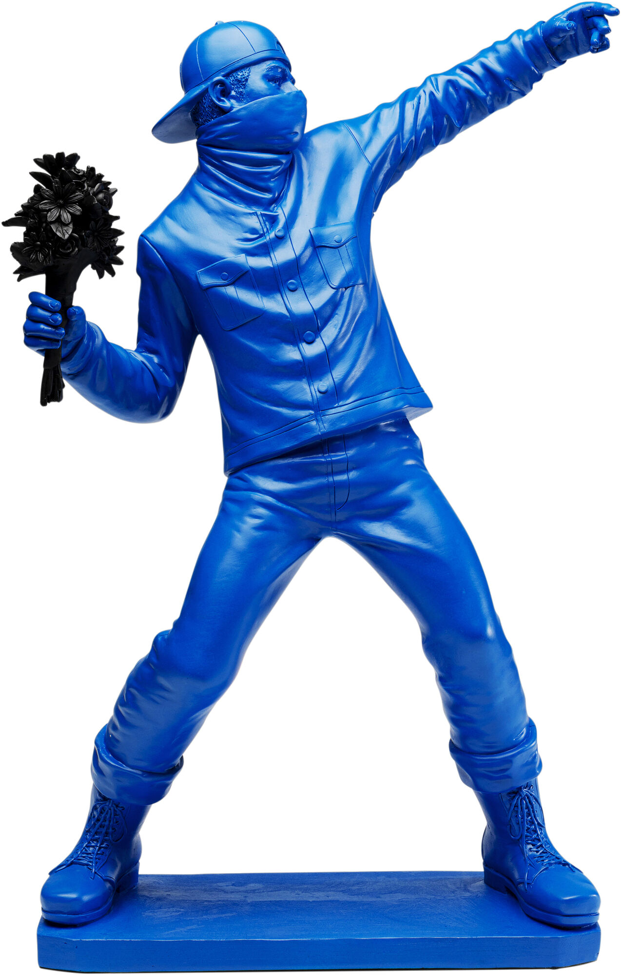 Dekoracja stojąca niebieska sztuka uliczna 42x67 cm – obraz-1