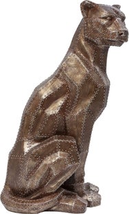 Siddende kat Deco Figur, nittet kobber – billede-1.