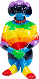 Sitting Dog Rainbow Dekorációs Figura 80cm – kép-1.