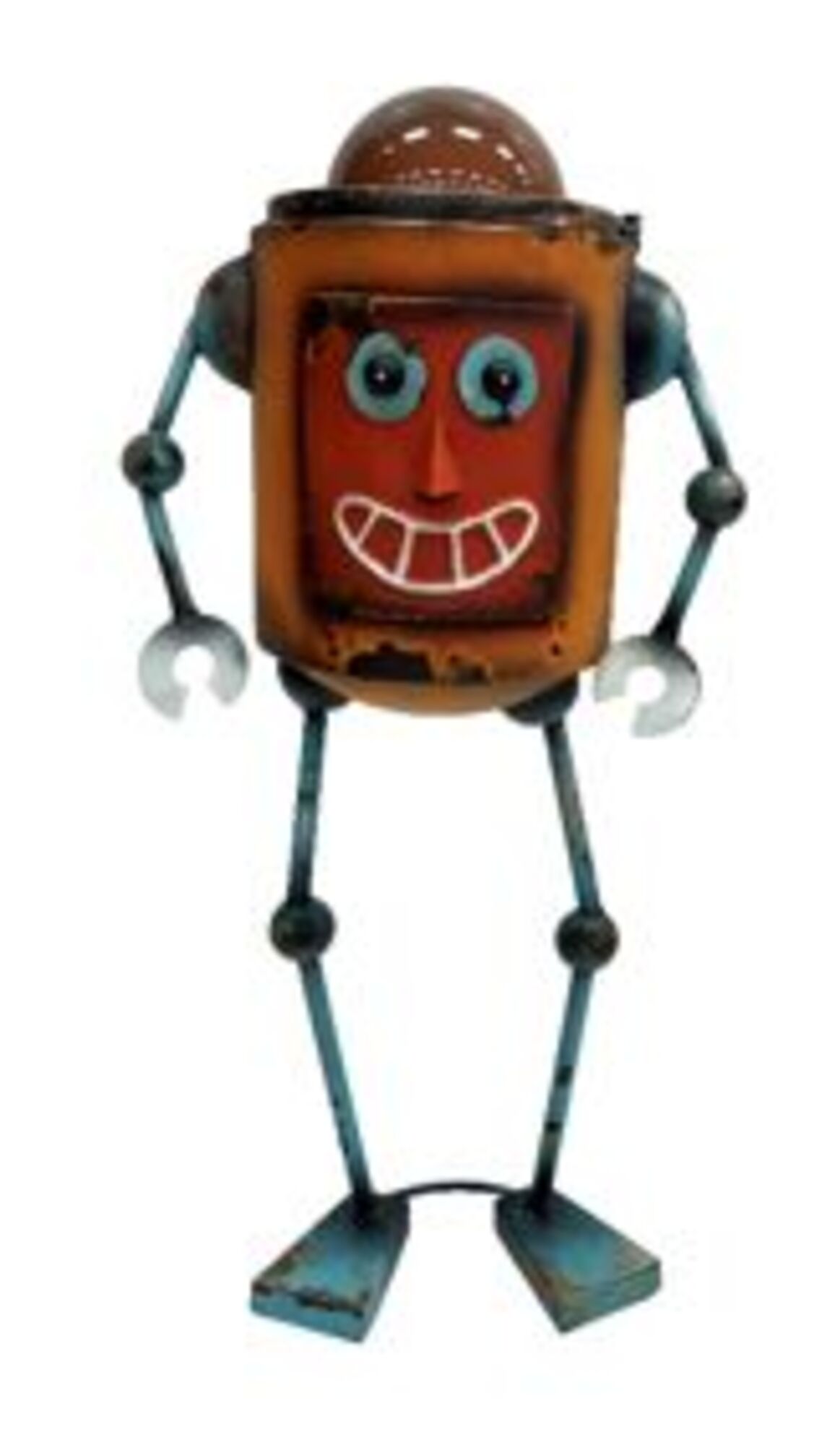 Dekoracja stojąca stalowa postarzana robot Sunny 52 cm – grafika-1.