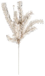 Dekoracja świąteczna - gałązka dekoracyjna szampańska 38 cm – obraz-1