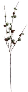 Dekoracja świąteczna - gałązka dekoracyjna Larch Cornes 97 cm – obraz-1