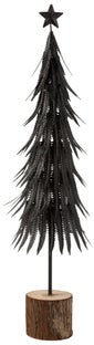 Dekoracja świąteczna Mialis Ø18x70 cm choinka czarna – obraz-1