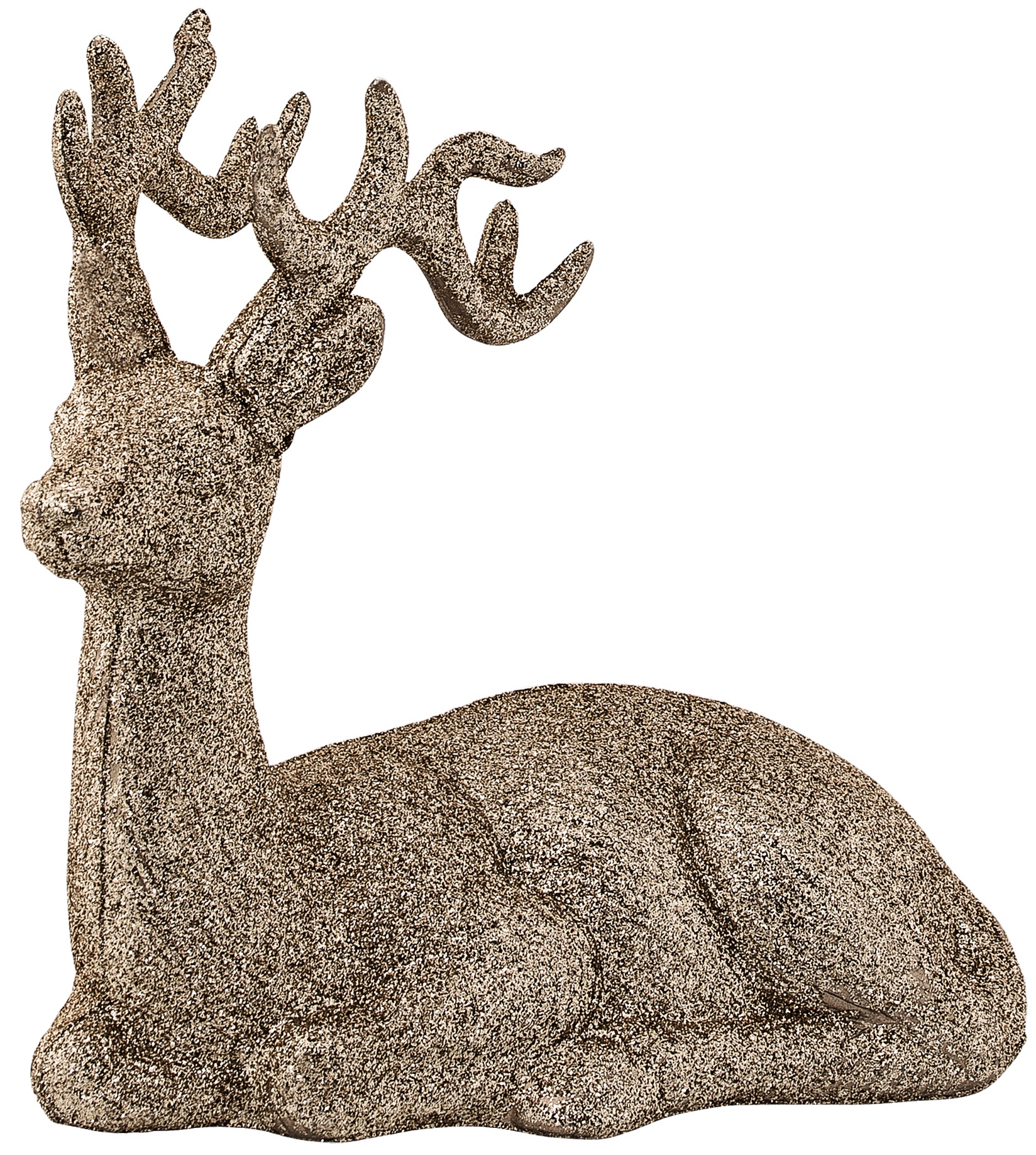 Dekoracja świąteczna złota renifer 16x7 cm – obraz-1