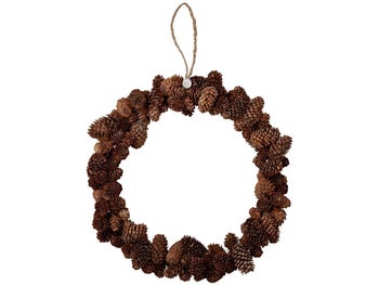 Dekoracja wisząca Alvenor Wreath Ø30 cm brązowa – obraz-1