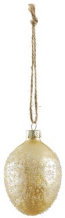Dekoracja wisząca szklana brązowa Ø6x9 cm – obraz-1