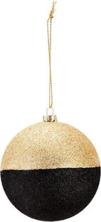 Dekoracja wisząca Glitter Ball Ø8 cm złoto-czarna – obraz-1