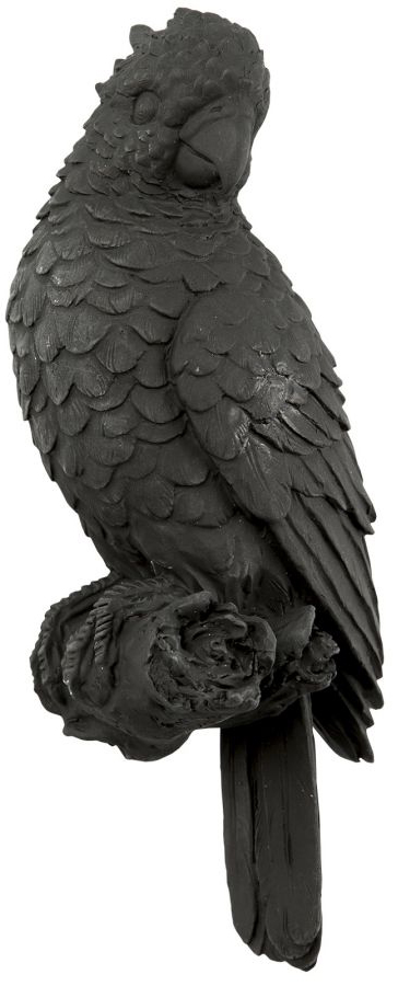 Dekoracja wisząca Serafina Cockatoo 10x25 cm czarna – obraz-1