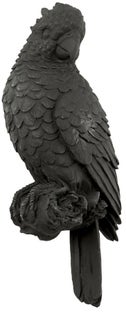 Dekoracja wisząca Serafina Cockatoo 10x25 cm czarna – obraz-1