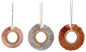 Dekoracje choinkowe metalowe niebieskie ∅7 cm – obraz-1