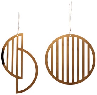 Dekoracje choinkowe Ornet Brass (2-set) złote – obraz-1