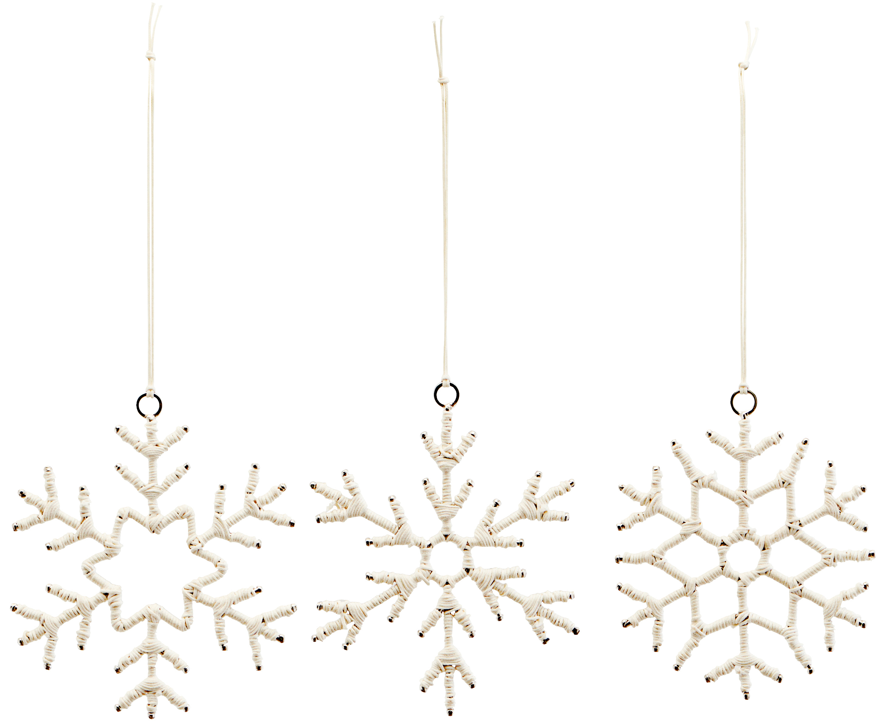 Dekoracje choinkowe metalowe beżowe Ø10 cm – obraz-1