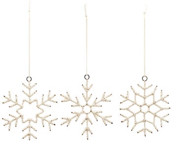 Dekoracje choinkowe metalowe beżowe Ø10 cm – obraz-1