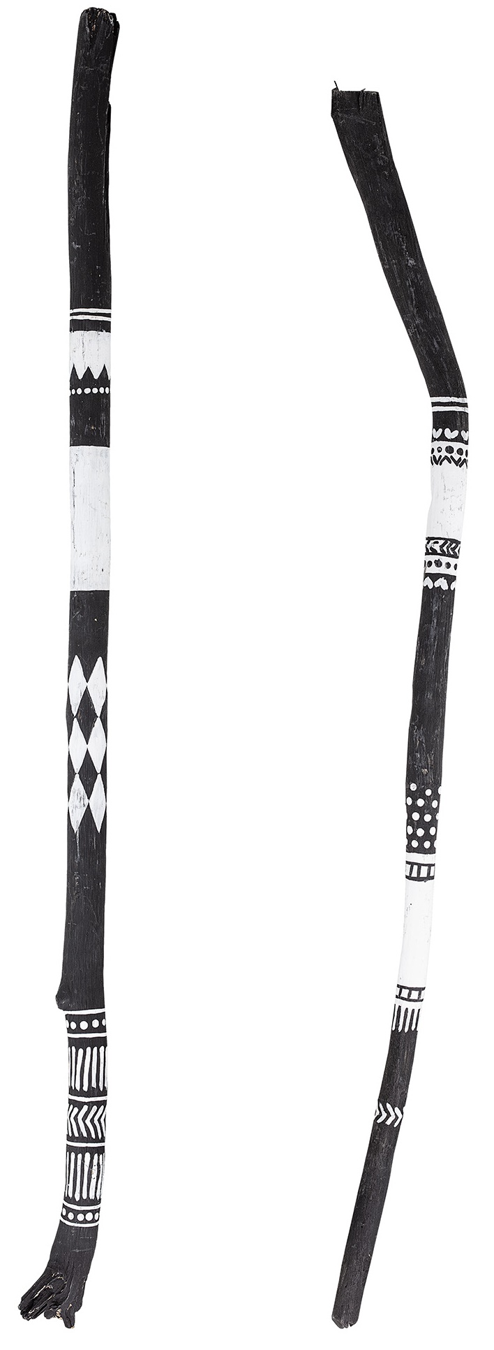 Dekoracje stojące drewniane czarne Ø6x111 cm – obraz-1