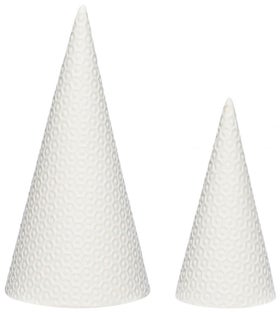 Dekoracje świąteczne Tree Ceramics 19x9 cm białe (2-set) – obraz-1