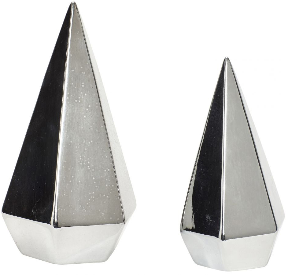 Dekoracje świąteczne białe choinki 11x20 cm – obraz-1