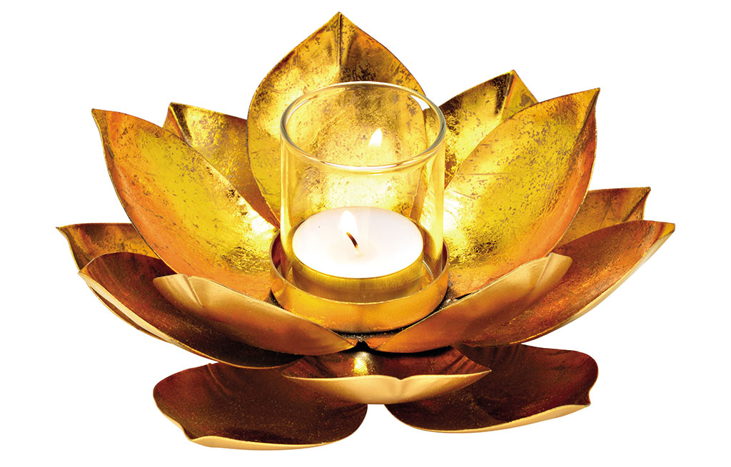 Декоративен свещник Лотус – изображение-1