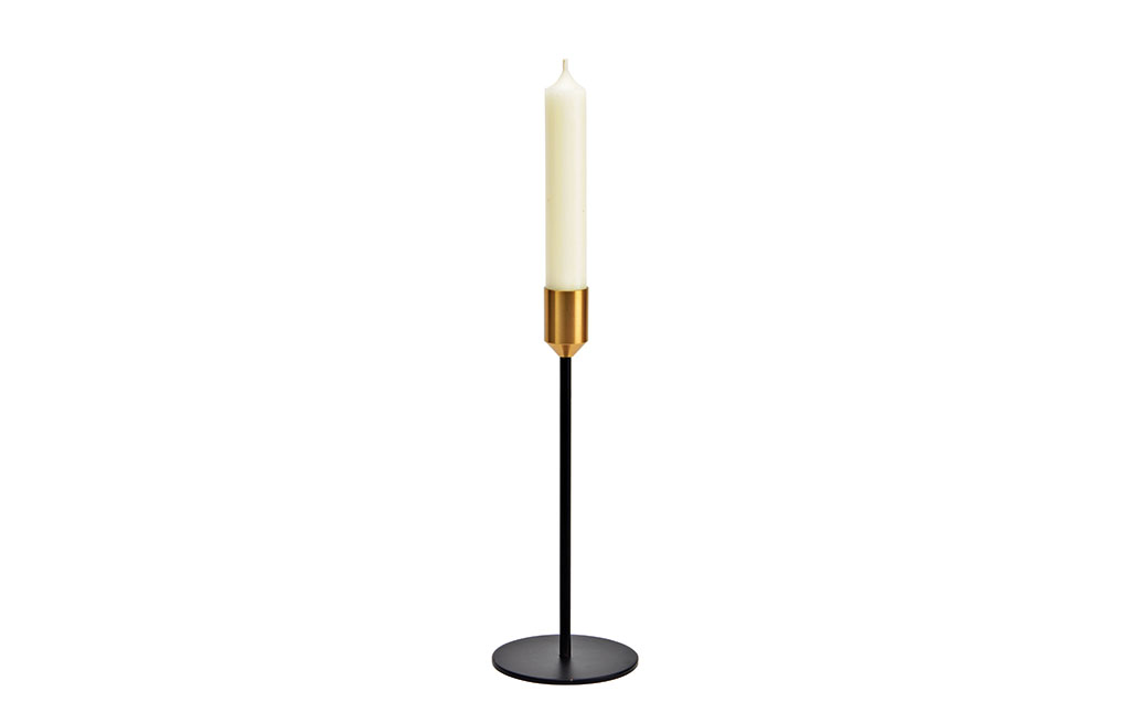 Декоративен свещник със златен детайл – изображение-1