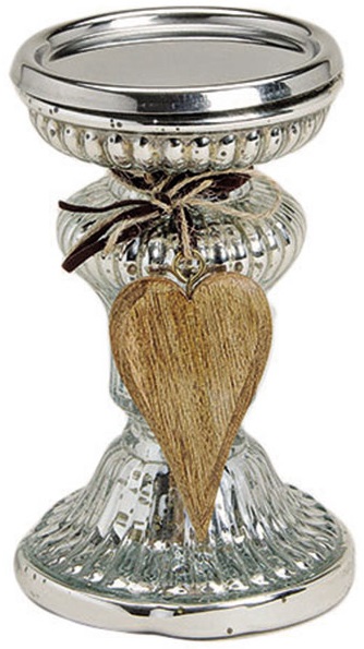 Декоративен свещник със сърце – изображение-1