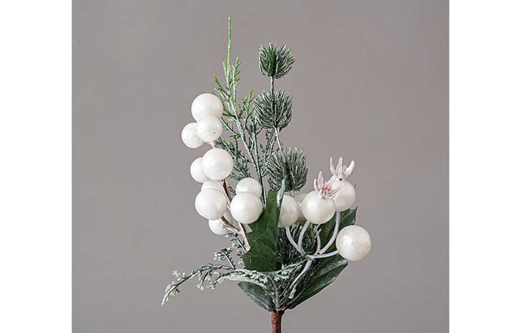 Декоративна клонка с бели орнаменти – изображение-1