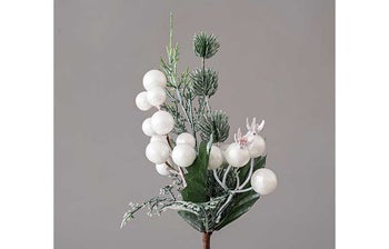 Декоративна клонка с бели орнаменти – изображение-1