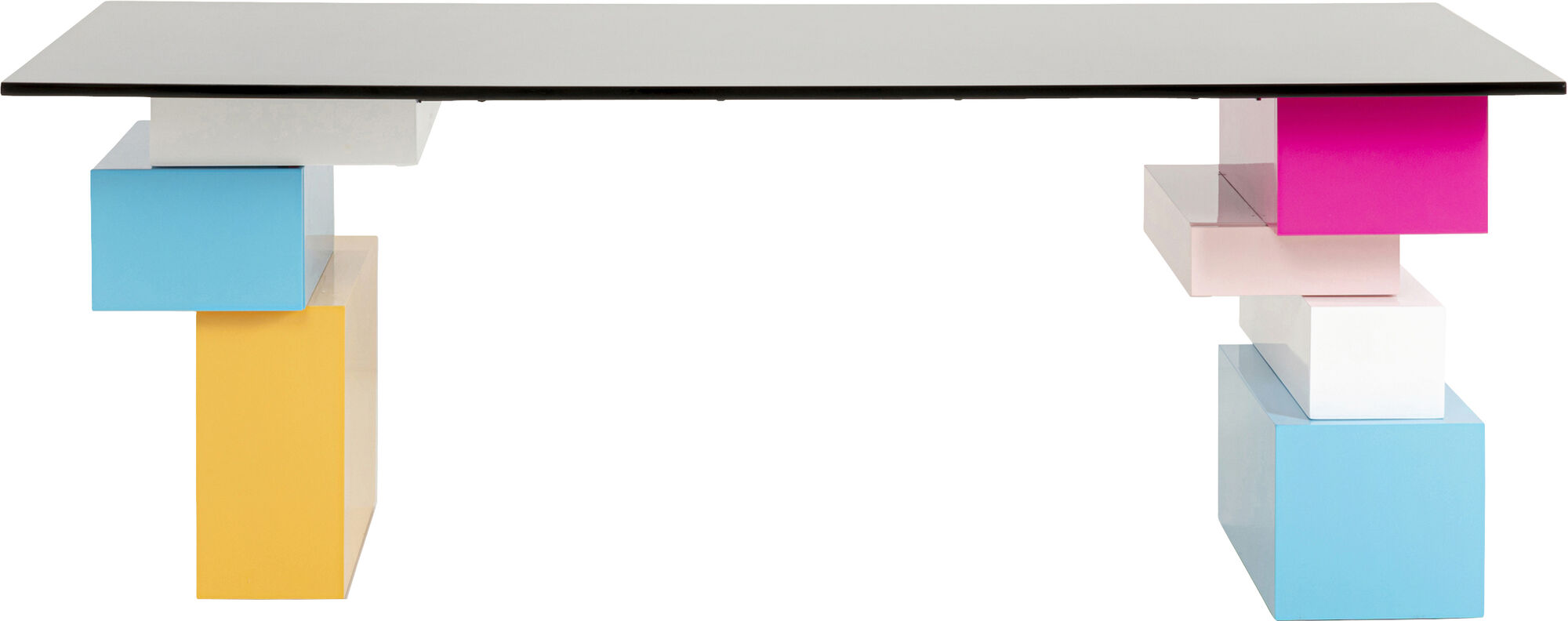 Dizainerio Karim Rashid rašomasis stalas Pixel be stiklinio stalviršio 200x90cm – paveikslėlis-1.