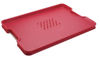 Deska do krojenia z uchwytem 41x29 cm czerwona – obraz-1