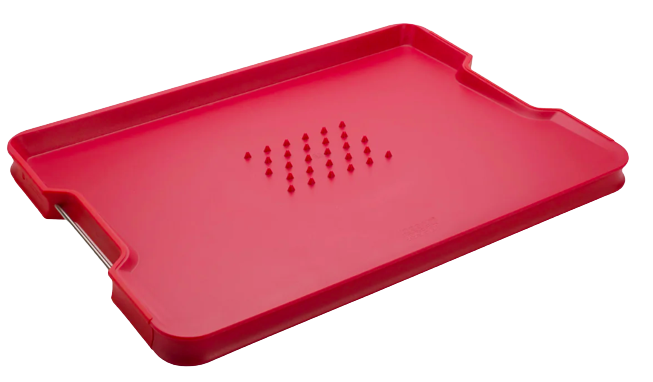 Deska do krojenia z uchwytem 47x33 cm czerwona – obraz-1