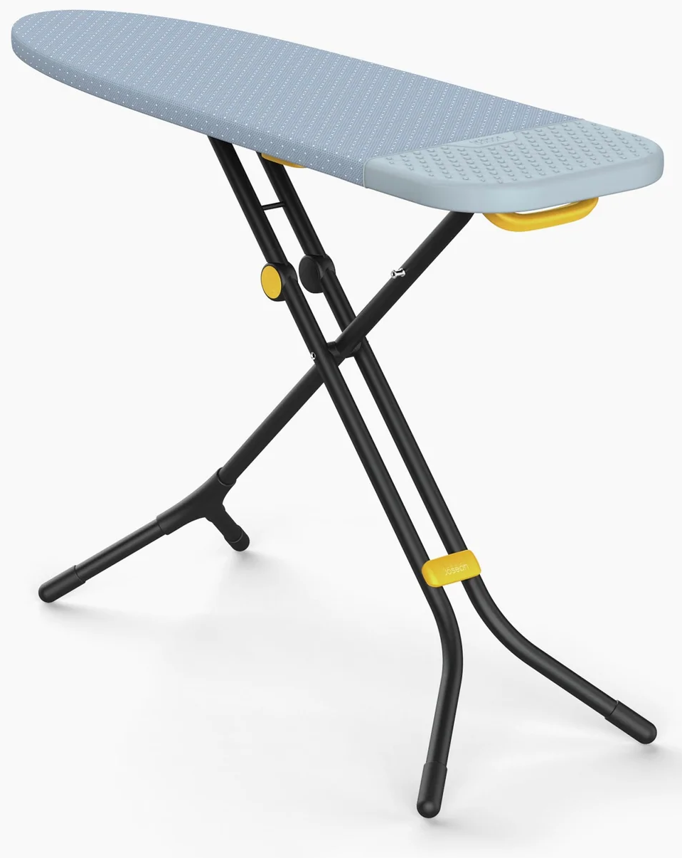 Deska do prasowania szara stelaż czarny 130x38 cm – obraz-1