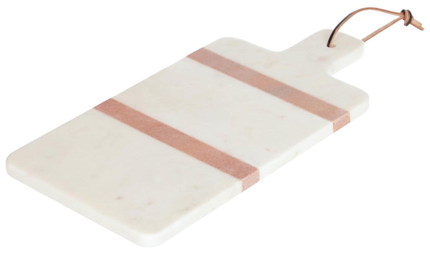 Deska do serwowania marmurowa biała 41x20 cm – obraz-1