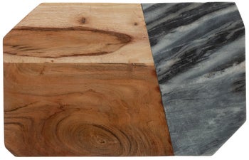 Deska do serwowania marmur i drewno akacjowe 38x23 cm – obraz-1