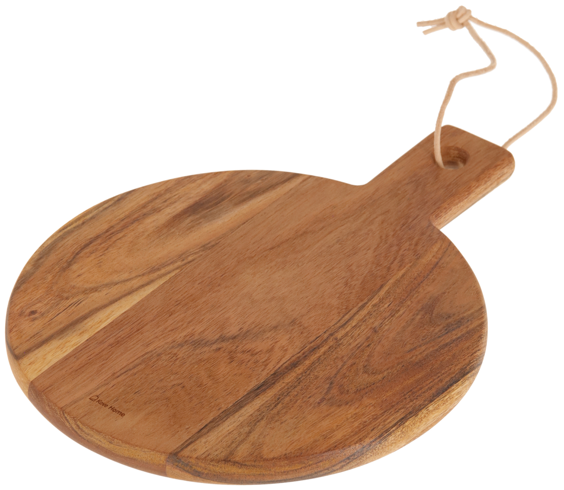 Deska do serwowania brązowa okrągła 32x25 cm – obraz-1