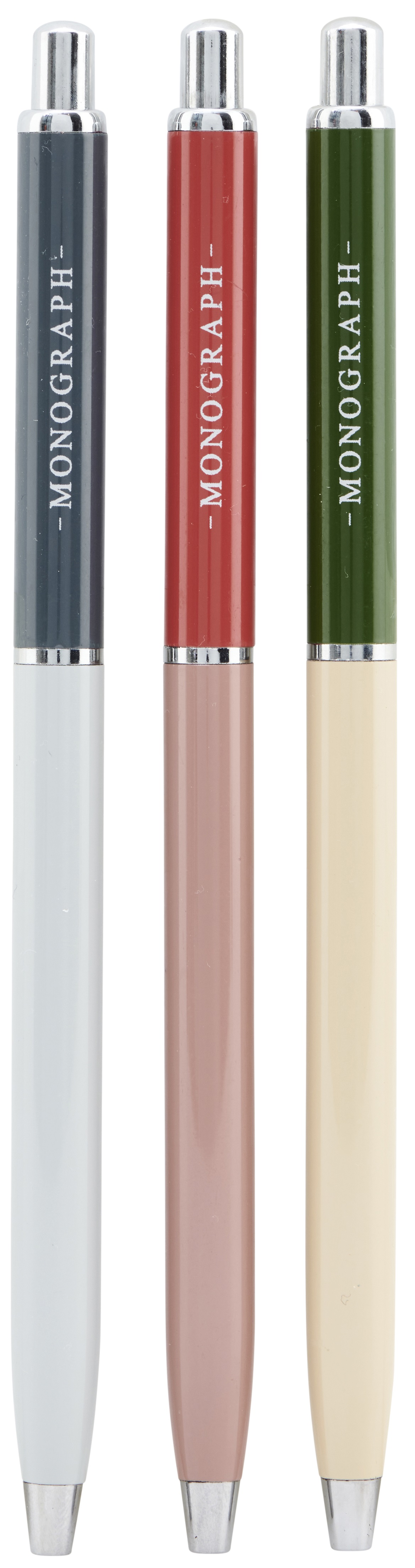 Długopis Push 14 cm kolorowy (3-set) – obraz-1