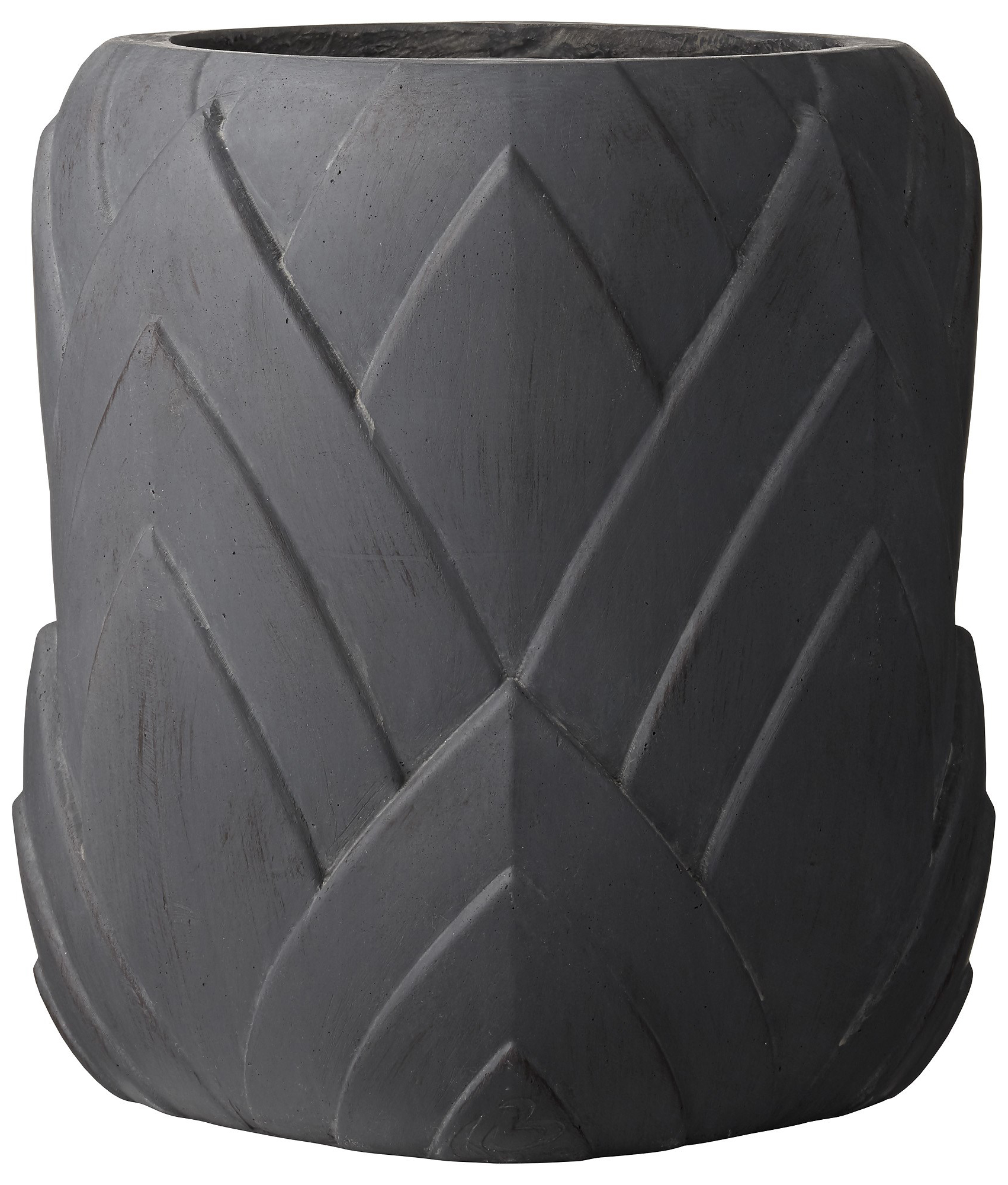 Donica ogrodowa Dalia Ø35x43 cm ciemnoszara – obraz-1