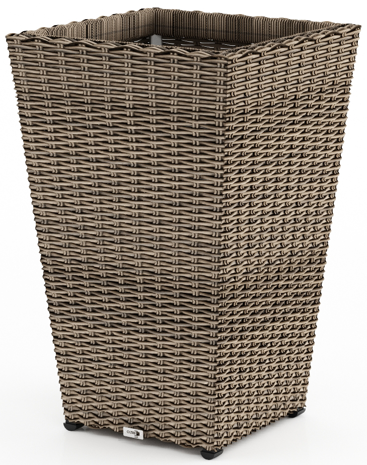 Donica ogrodowa Scaleo 37x60 cm piaskowa – obraz-1