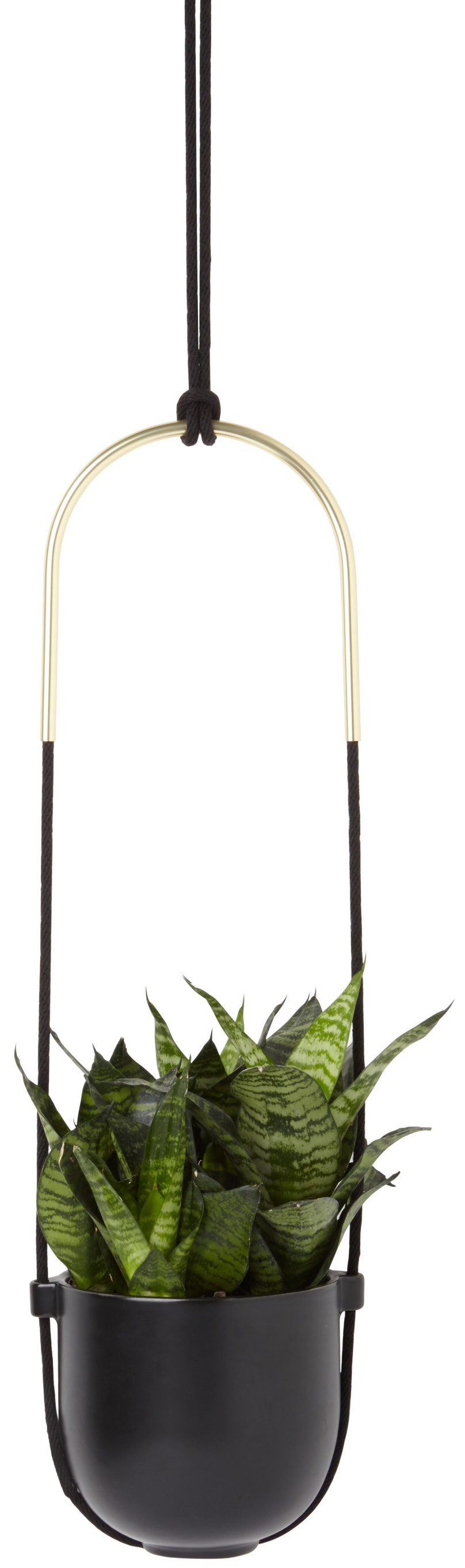 Donica wisząca czarna 62cm – obraz-1