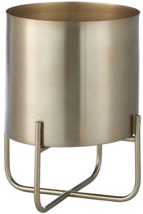 Doniczka Aurine Ø23x32 cm jasnozłota – obraz-1