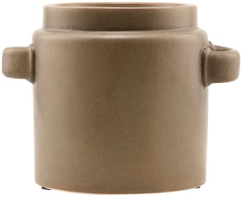 Doniczka ceramiczna brązowa Ø22x23 cm – obraz-1