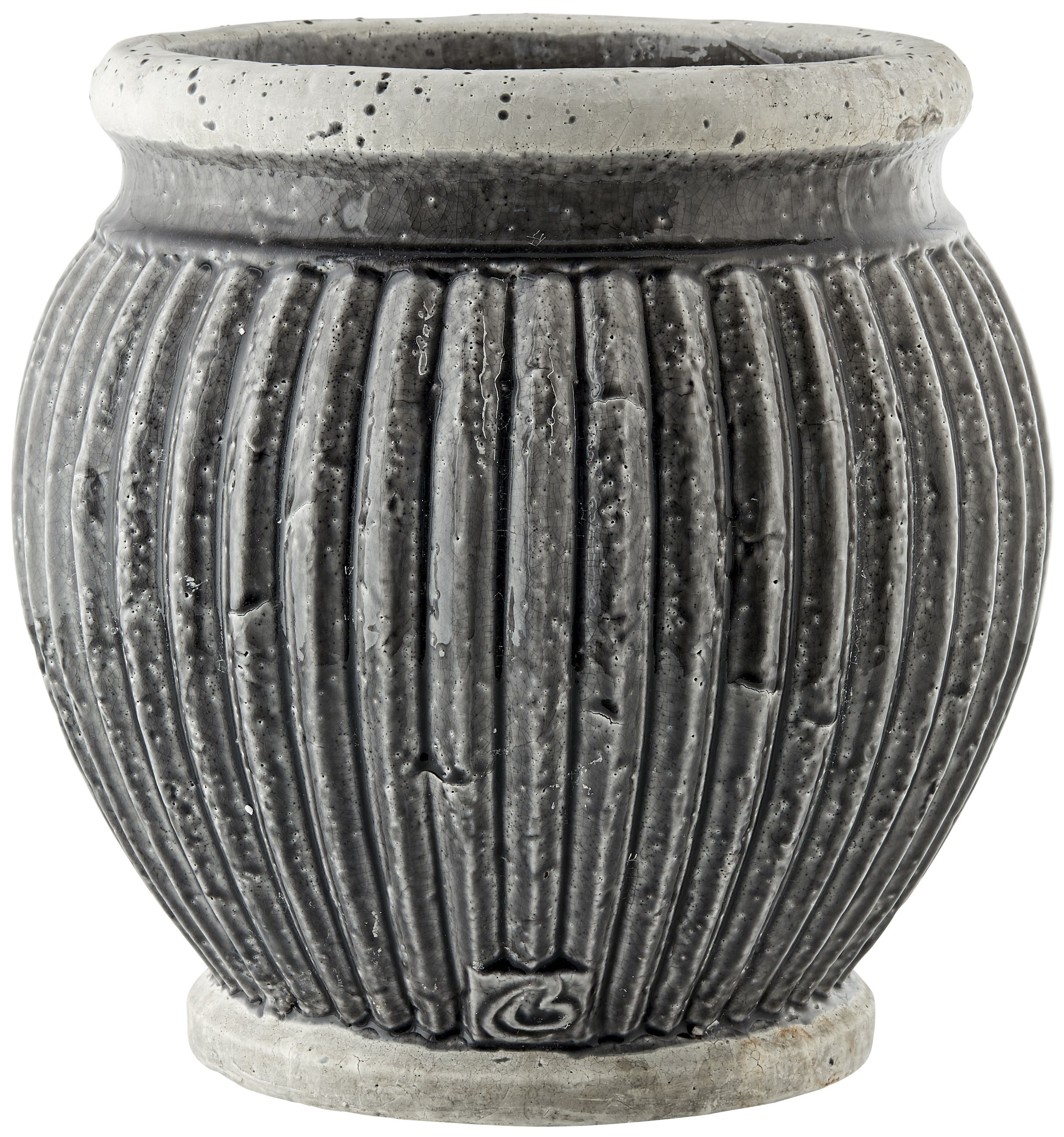 Doniczka Catinia Ø37x37 cm ciemnoszara – obraz-1