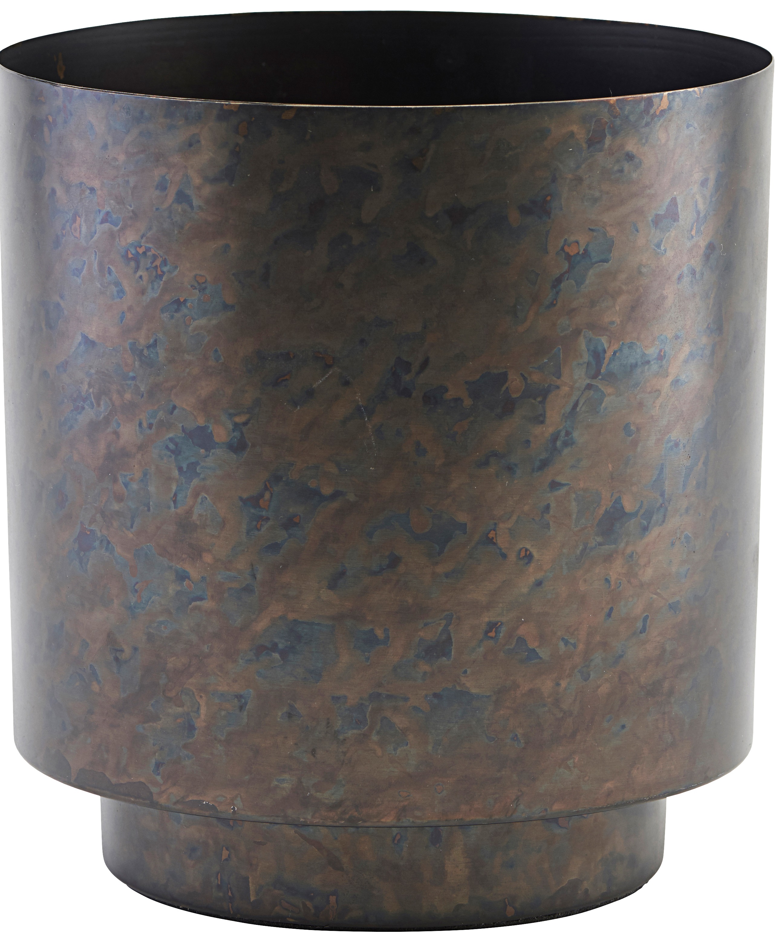 Doniczka Como Ø20x25 cm czarno-brązowa – obraz-1