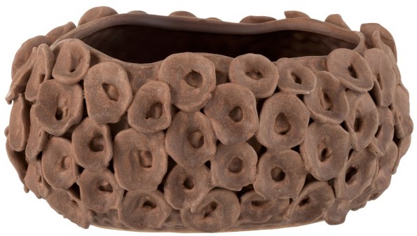 Doniczka Coral 27x21 cm brązowa – obraz-1