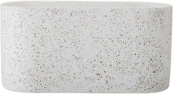 Doniczka Crete 30x15 cm biała – obraz-1