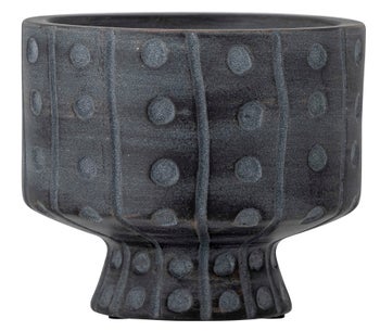 Doniczka czarno - szara matowa z ceramiki Ø17 cm – obraz-1