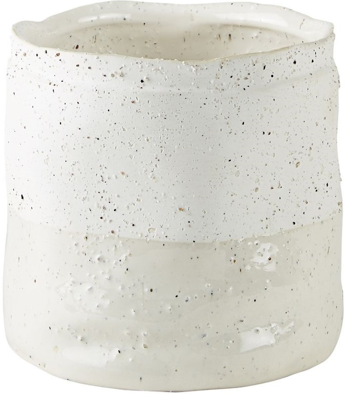 Doniczka ceramiczna biała 14 cm – obraz-1