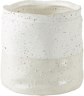 Doniczka ceramiczna biała 14 cm – obraz-1