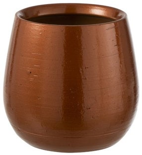 Doniczka ceramiczna brązowa 18 cm – obraz-1