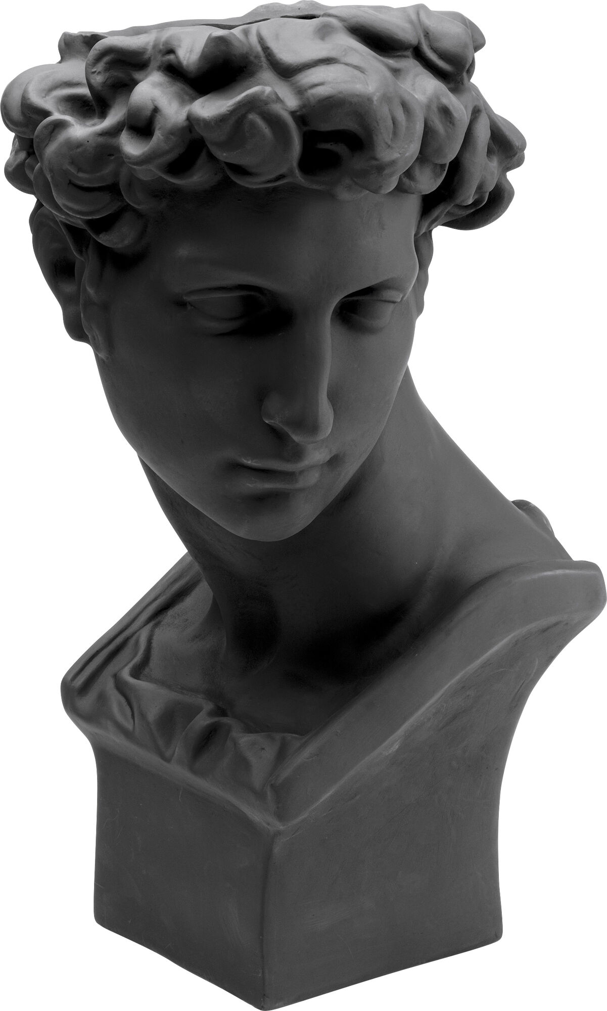 Doniczka czarna popiersie 35x57 cm – obraz-1