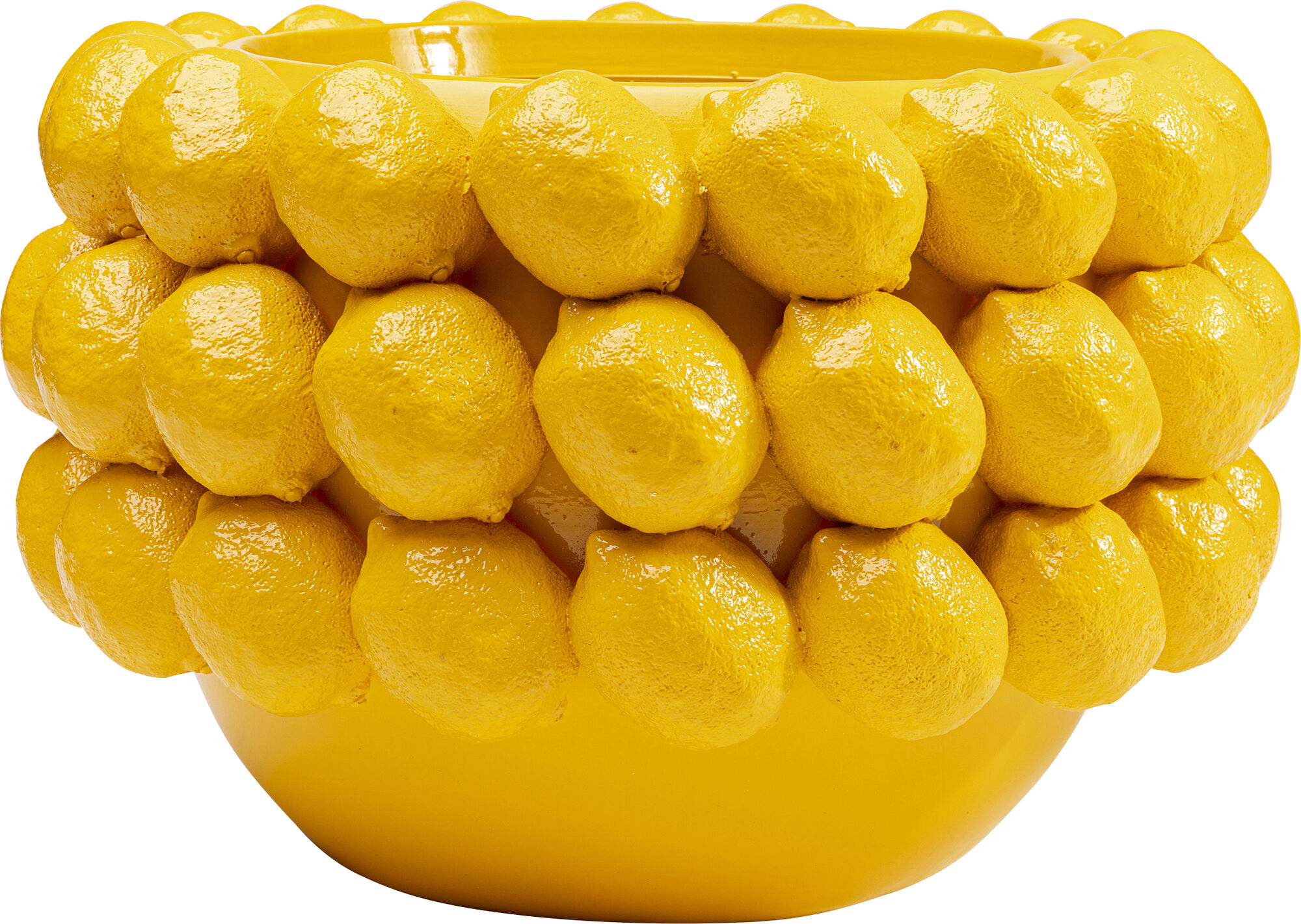 Doniczka dekoracyjna cytryny żółta Ø34x22 cm – obraz-1