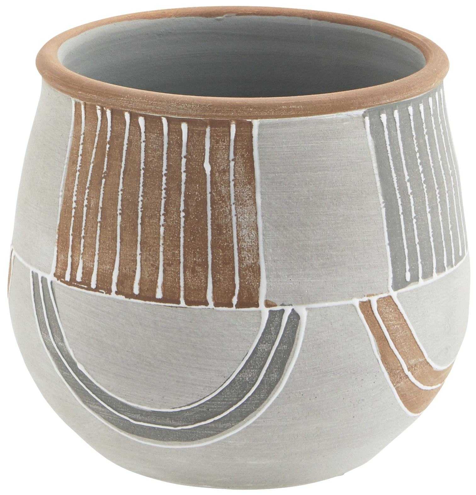 Doniczka z terakoty kolorowa 17cm – obraz-1
