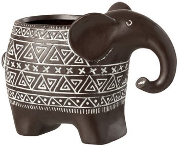 Doniczka Elephant Terracotta 21x15 cm brązowa – obraz-1